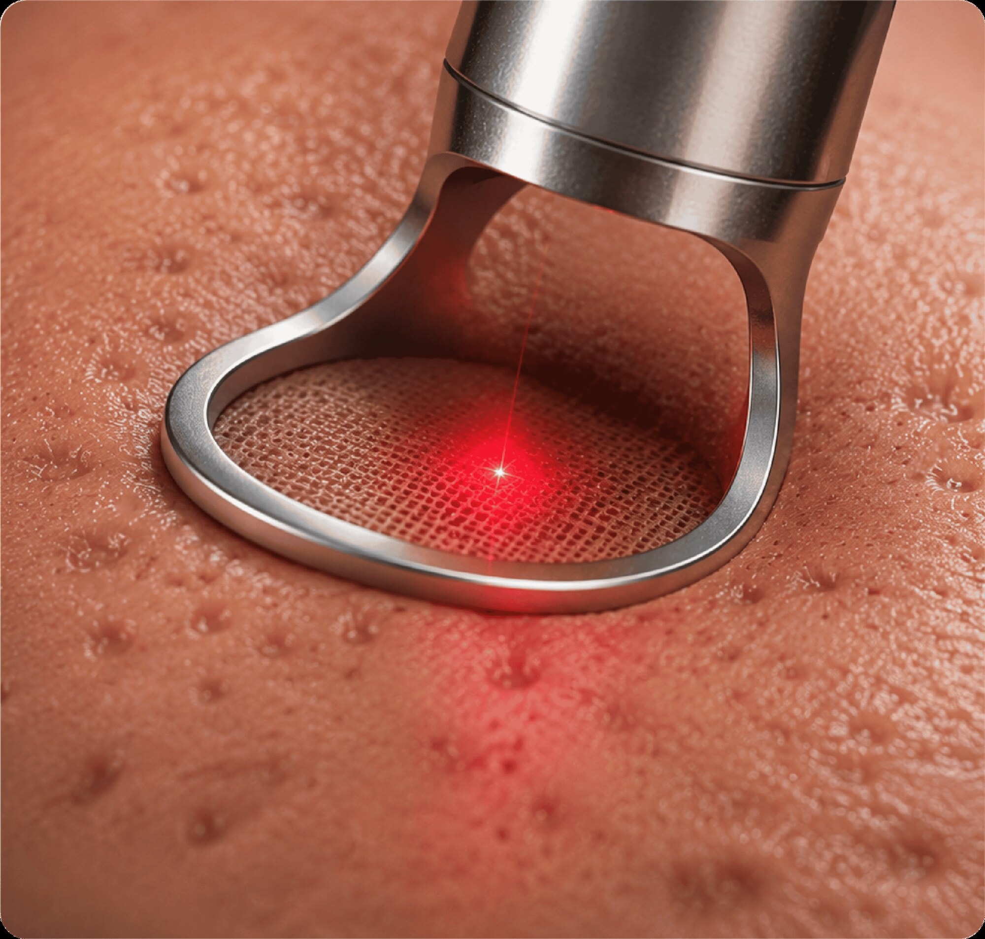 Laser treatment on skin