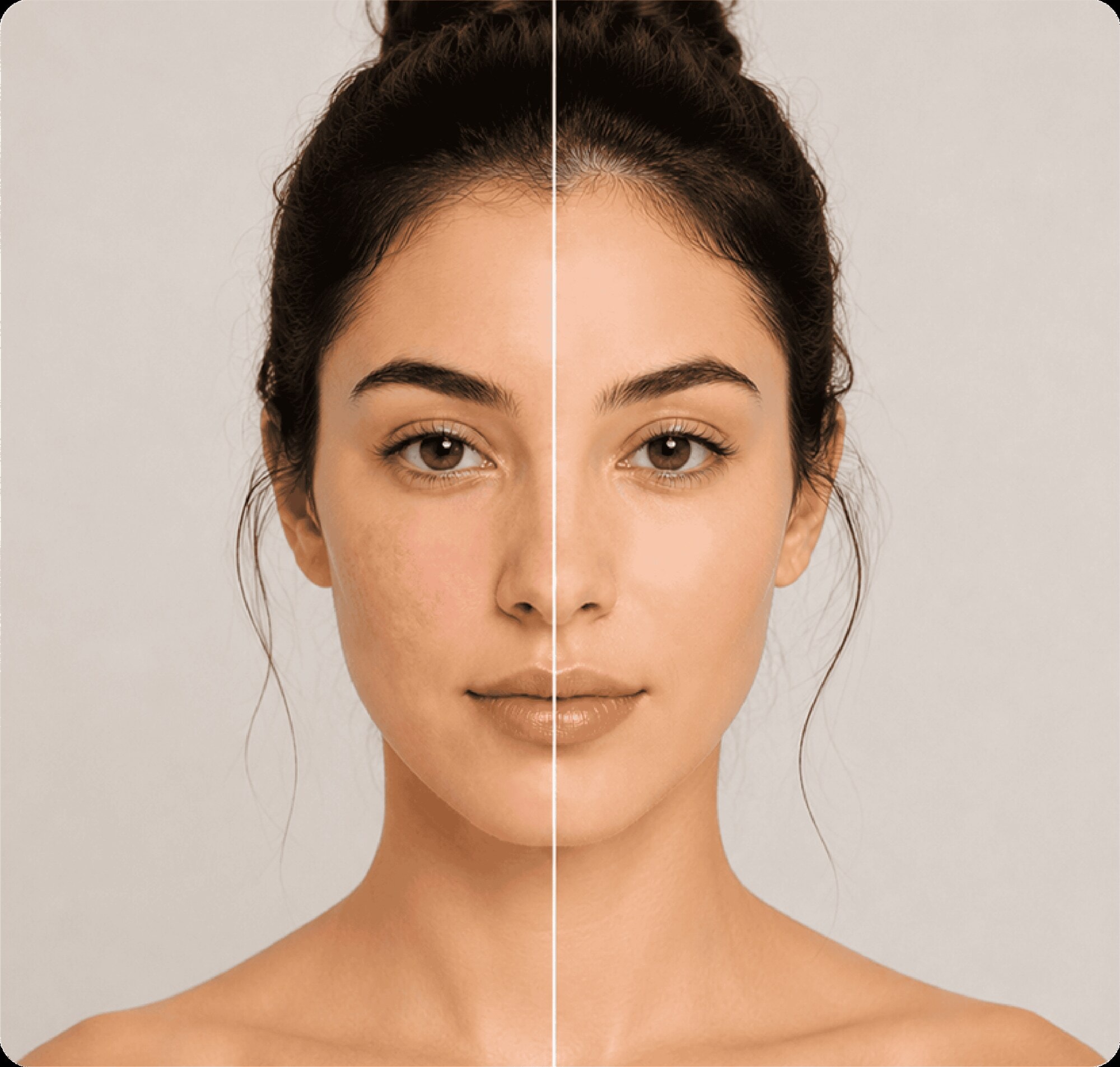 Before and after portrait
